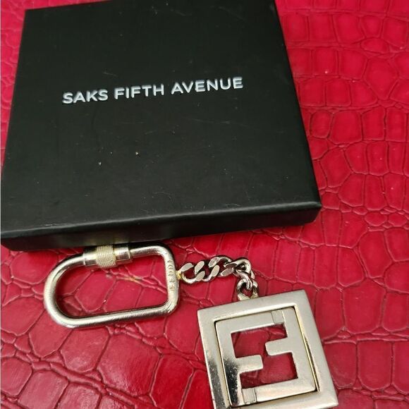 Authentic Fendi Silver Rare Key Fob - Picture 7 of 8